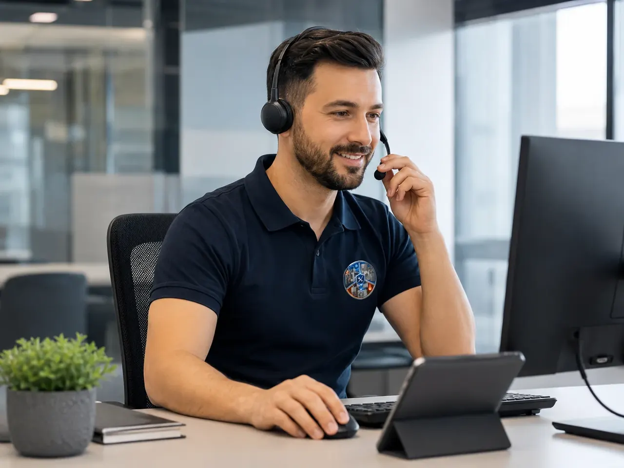 Teknik servis talebi için müşteri iletişim temsilcisi